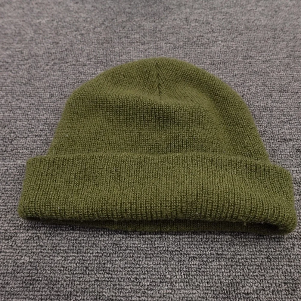 Spitfire Hat Beanie Cuffed Knit Youth One Size Green Logo Warm Winter Boys